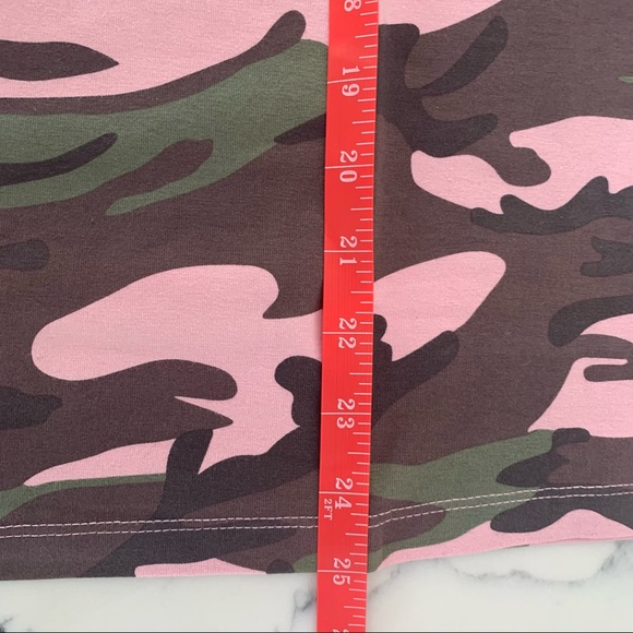 Women’s 95% Cotton 5% Spandex Camo Printed Short Sleeves T-Shirt. - Picture 5 of 5